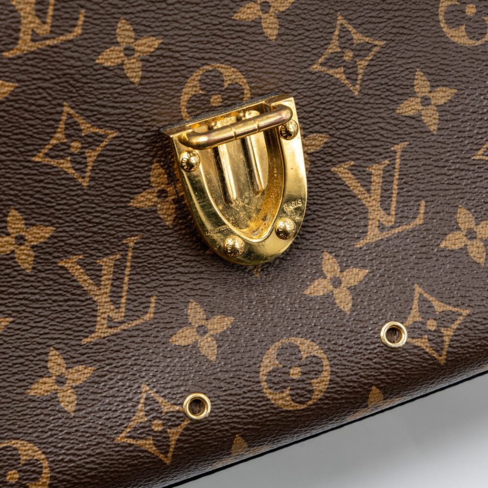 AAA Replica Louis Vuitton LV TOP HANDLE FLAP BAG MONOGRAM CANVAS / CALFSKIN BLACK GHW