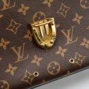 AAA Replica Louis Vuitton LV TOP HANDLE FLAP BAG MONOGRAM CANVAS / CALFSKIN BLACK GHW