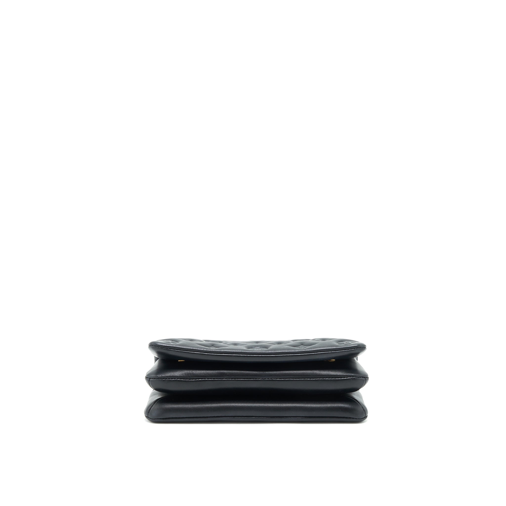 AAA Replica Louis Vuitton LV POCHETTE COUSSIN LAMBSKIN BLACK GHW