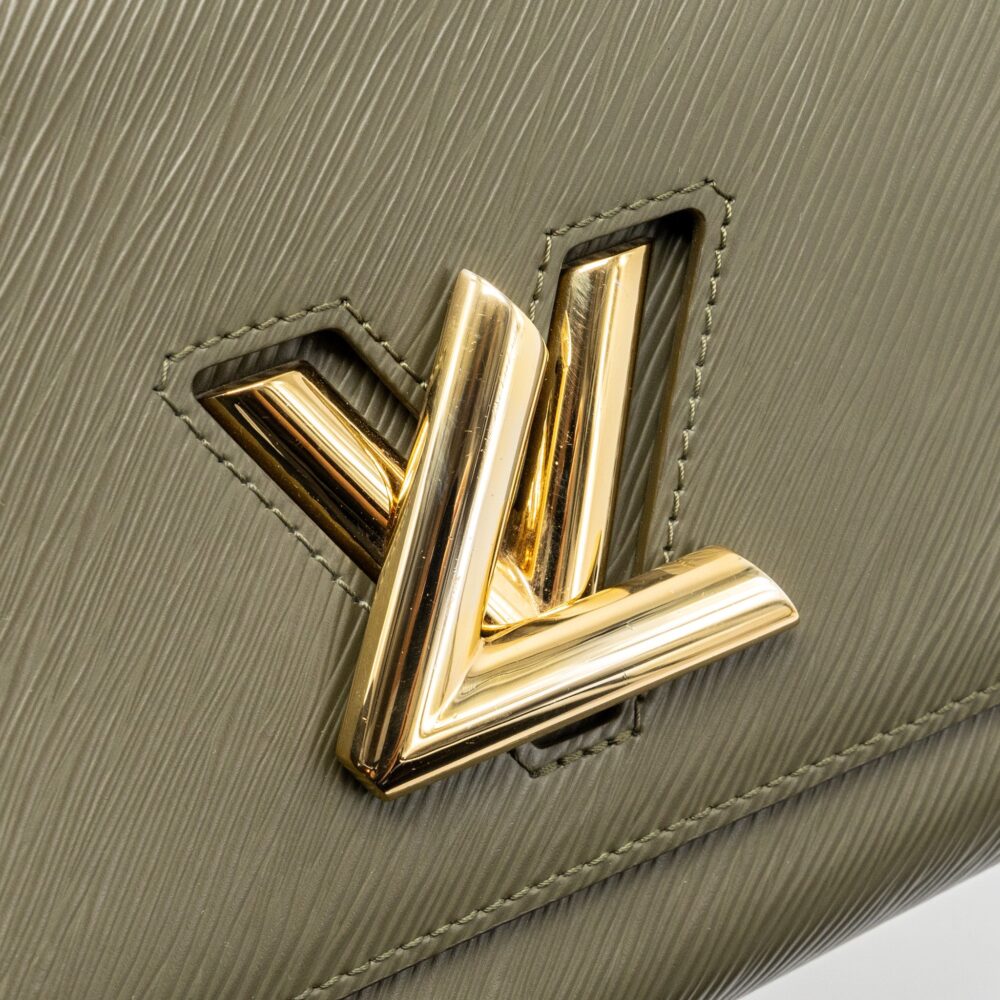 AAA Replica Louis Vuitton LV TWIST MM EPI OLIVE/WHITE GHW