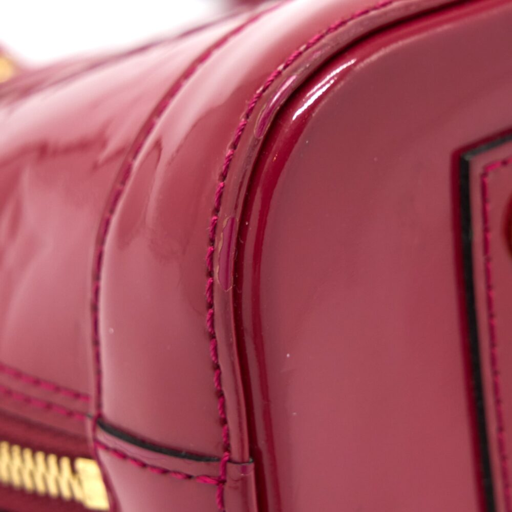 AAA Replica Louis Vuitton LV ALMA BB PATENT INDIAN ROSE GHW