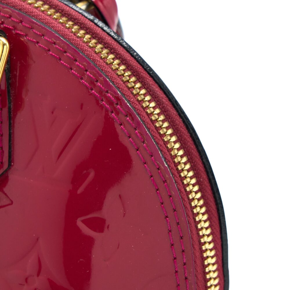 AAA Replica Louis Vuitton LV ALMA BB PATENT INDIAN ROSE GHW