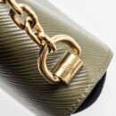 AAA Replica Louis Vuitton LV TWIST MM EPI OLIVE/WHITE GHW
