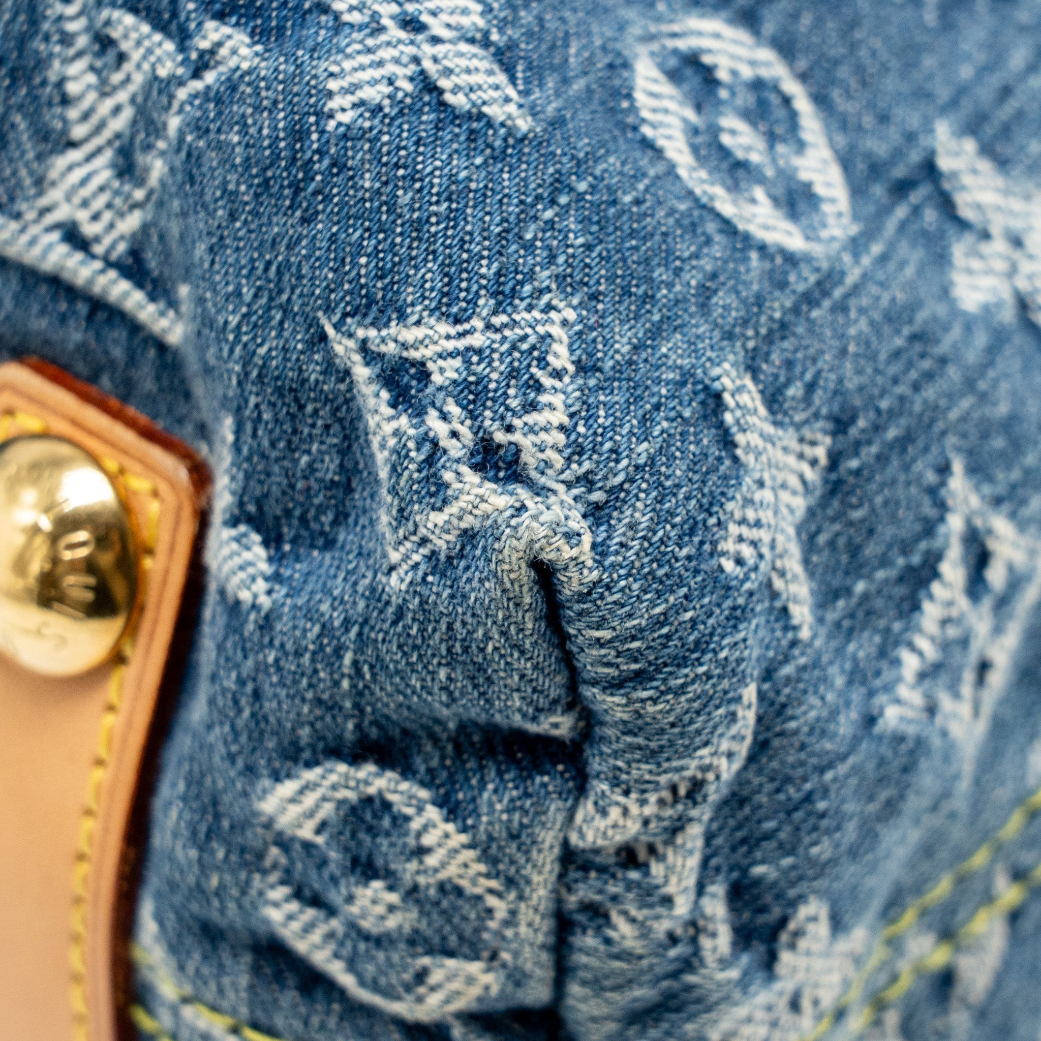 AAA Replica Louis Vuitton LV VINTAGE BAGGY GM SHOULDER BAG MONOGRAM DENIM GHW