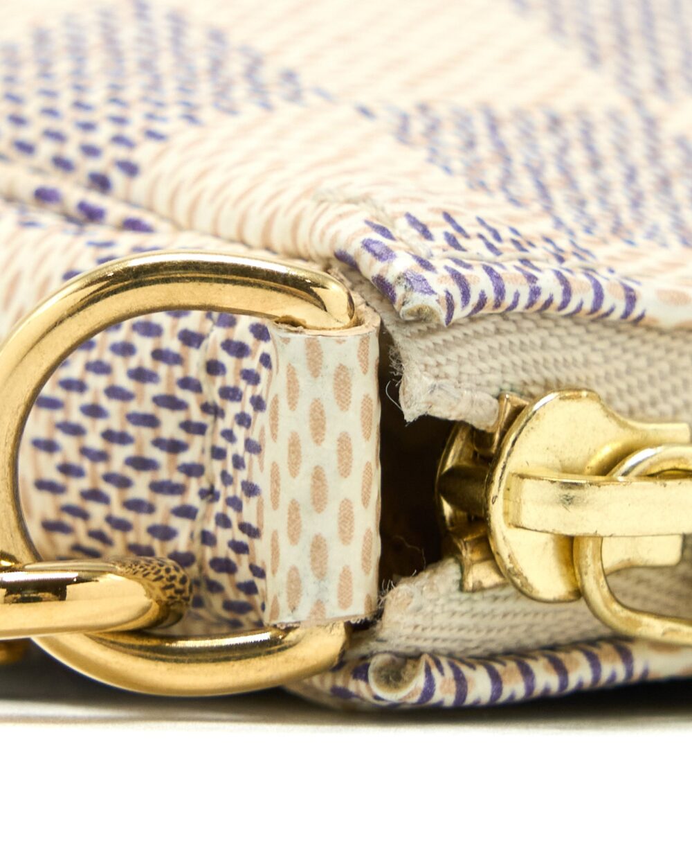 AAA Replica Louis Vuitton LV MINI POCHETTE DAMIER AZUR CANVAS GHW