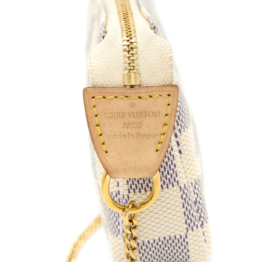 AAA Replica Louis Vuitton LV MINI POCHETTE DAMIER AZUR CANVAS GHW
