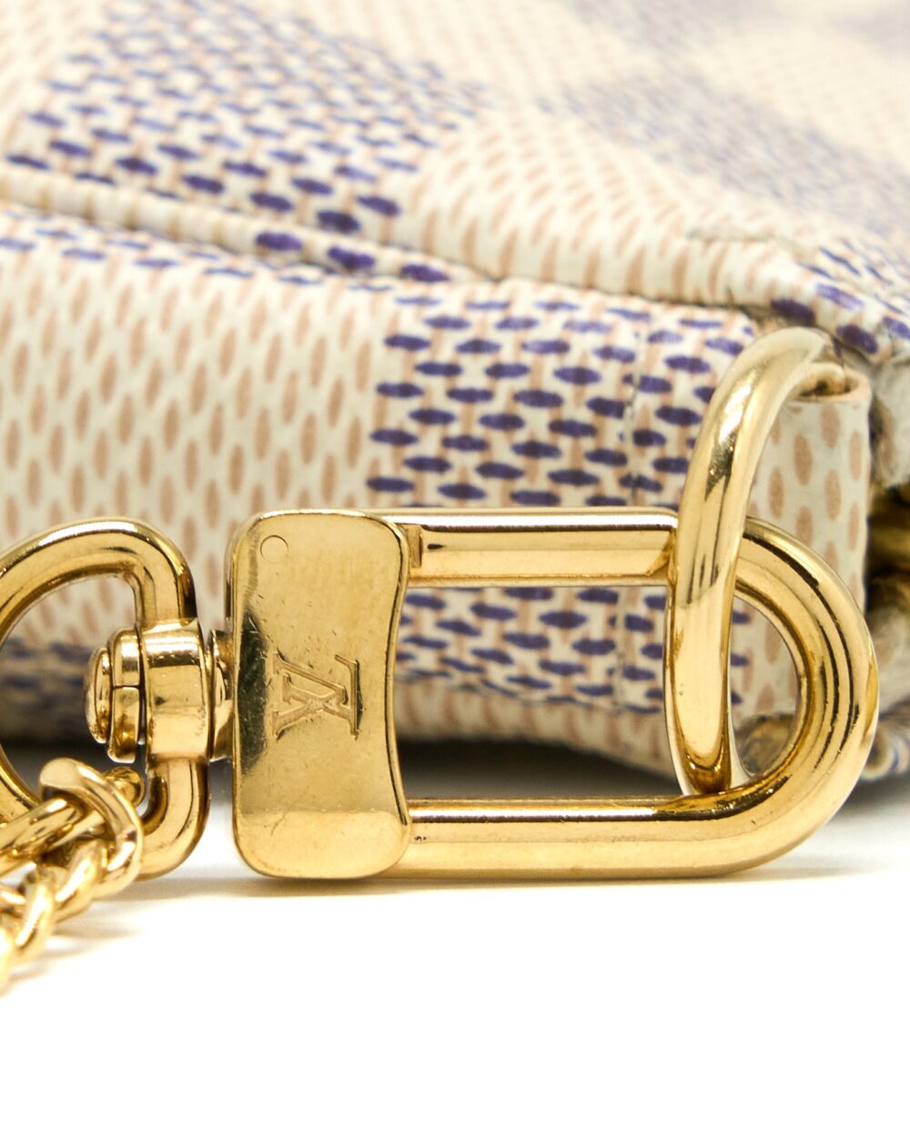 AAA Replica Louis Vuitton LV MINI POCHETTE DAMIER AZUR CANVAS GHW
