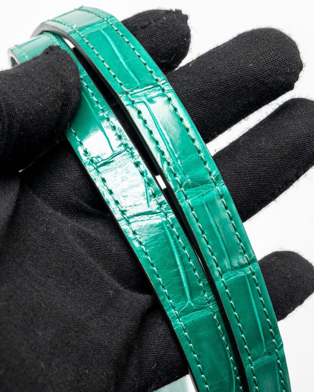 AAA Replica Louis Vuitton LV PADLOCK ON STRAP CROCODILE BRILLANT GREEN GHW