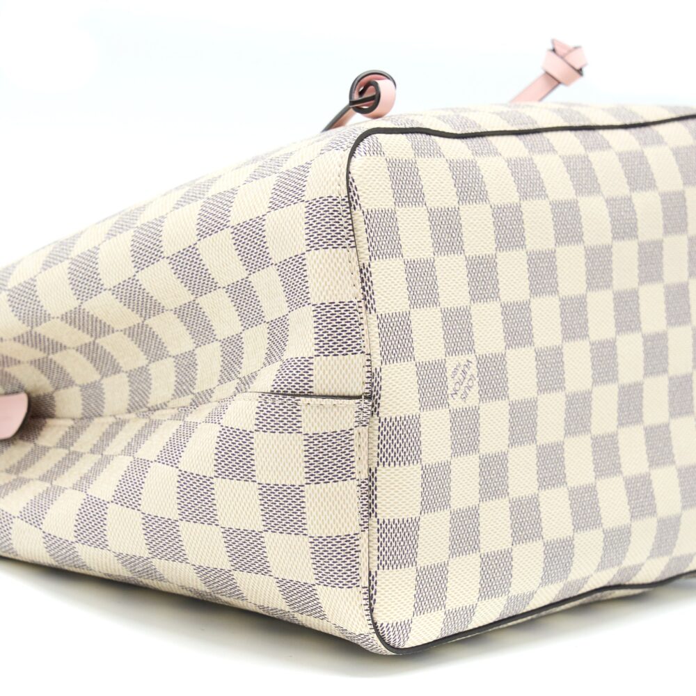 AAA Replica Louis Vuitton LV NEO NOE BUCKET BAG DAMIER AZUR/PINK GHW