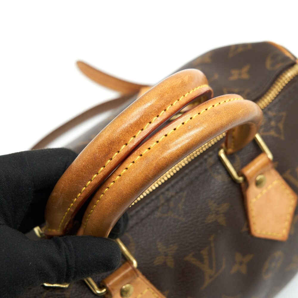 AAA Replica Louis Vuitton LV SPEEDY25 WITH STRAP MONOGRAM CANVAS