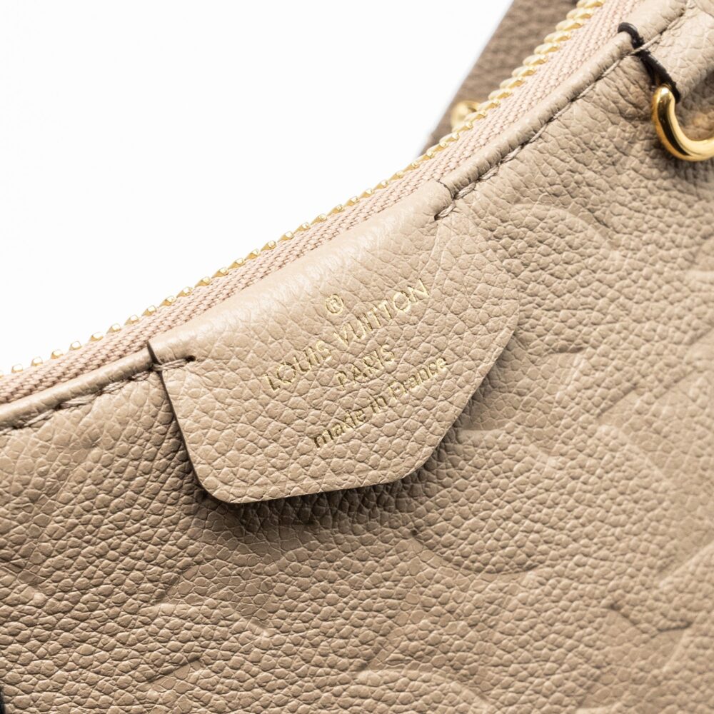AAA Replica Louis Vuitton LV EASY POUCH ON STRAP MONOGRAM EMPREINETE GREY GHW