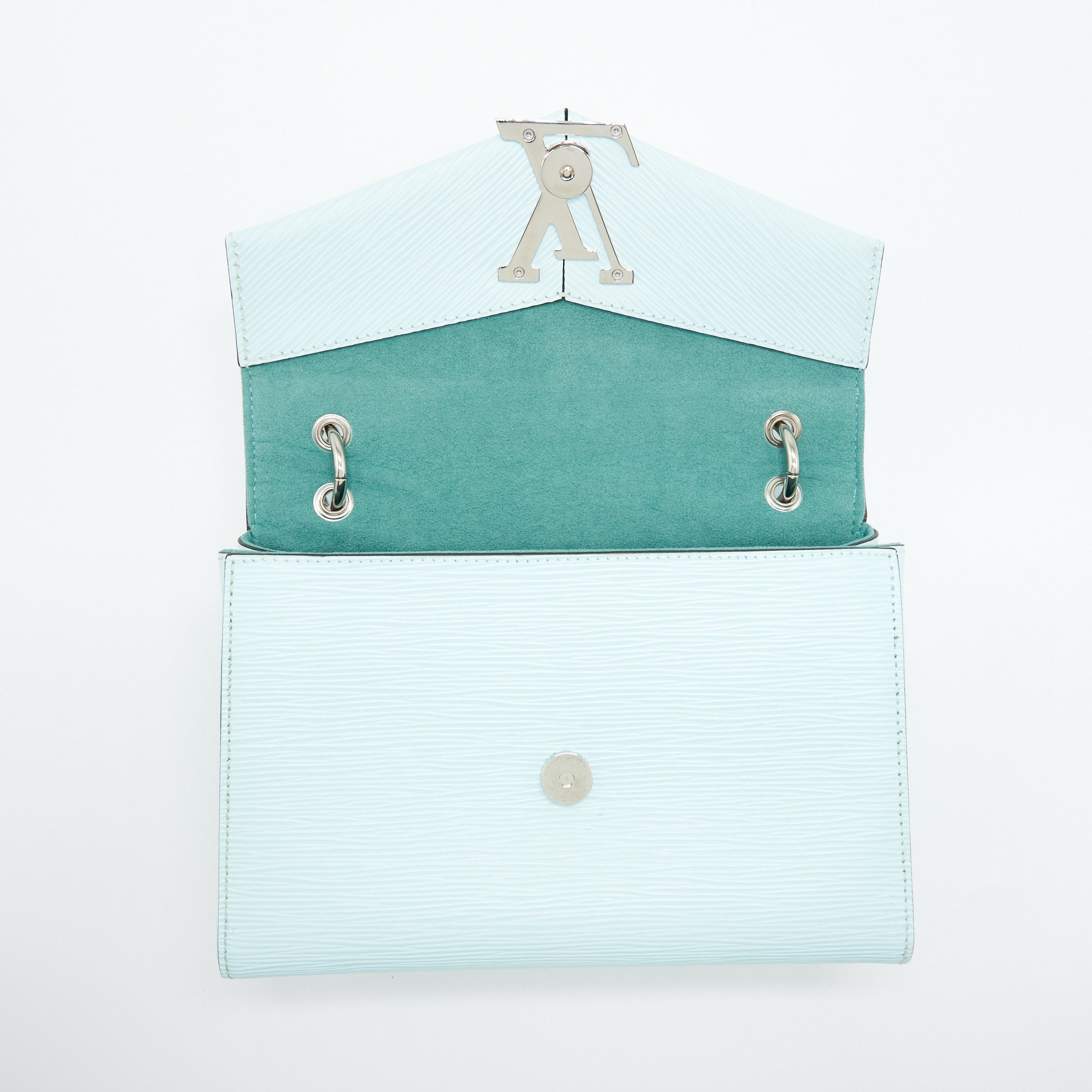 AAA Replica Louis Vuitton LV TOP HANDLE FLAP BAG EPI LIGHT BLUE SHW