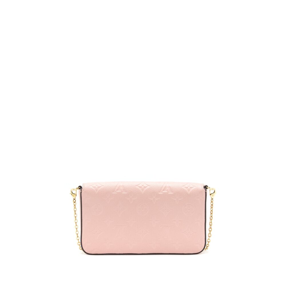 AAA Replica Louis Vuitton LV FELICIE POCHETTE MONOGRAM EMPREINTE ROSE POUDRE