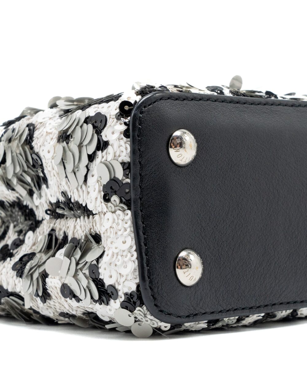 AAA Replica Louis Vuitton LV CAPUCINES MINI LIMITED EDITION SUQUIN / LEATHER MULTICOLOUR BLACK SHW