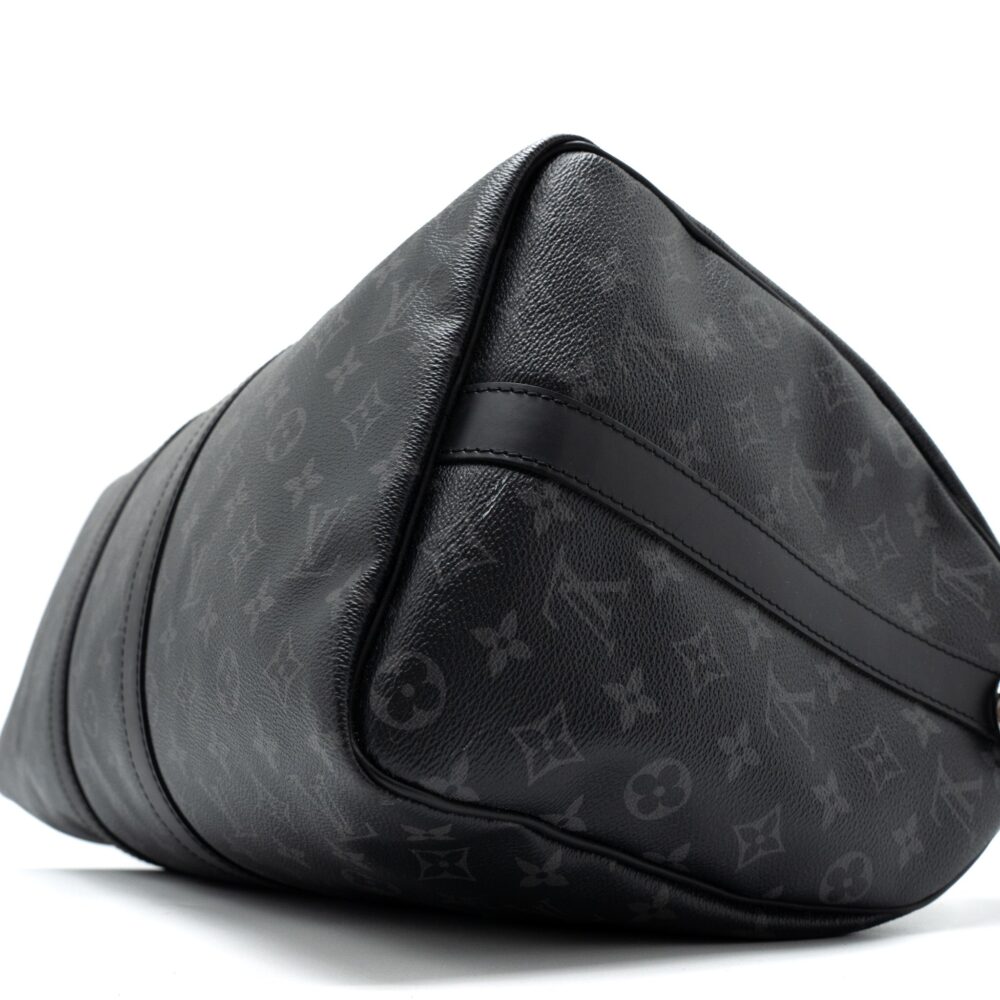 AAA Replica Louis Vuitton LV Keepall Bandoulière 45 Monogram Eclipse Canvas SHW