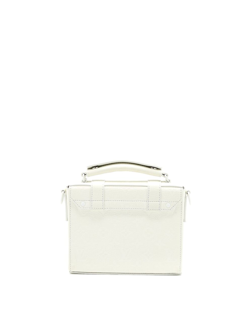 AAA Replica Louis Vuitton LV SCARECROW PRINTED FLAP BAG CALFSKIN WHITE WITH WHITE HARDWARE