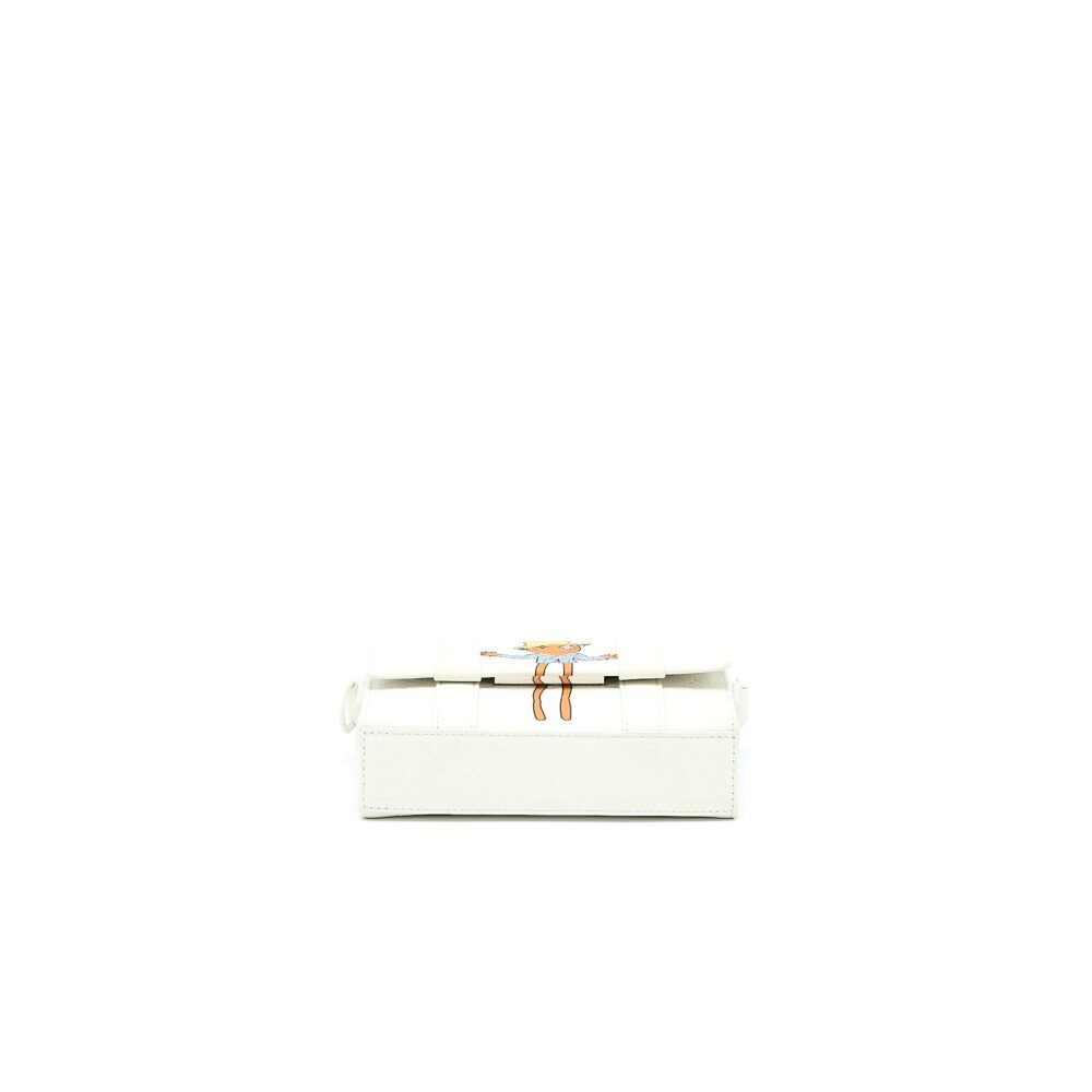 AAA Replica Louis Vuitton LV SCARECROW PRINTED FLAP BAG CALFSKIN WHITE WITH WHITE HARDWARE