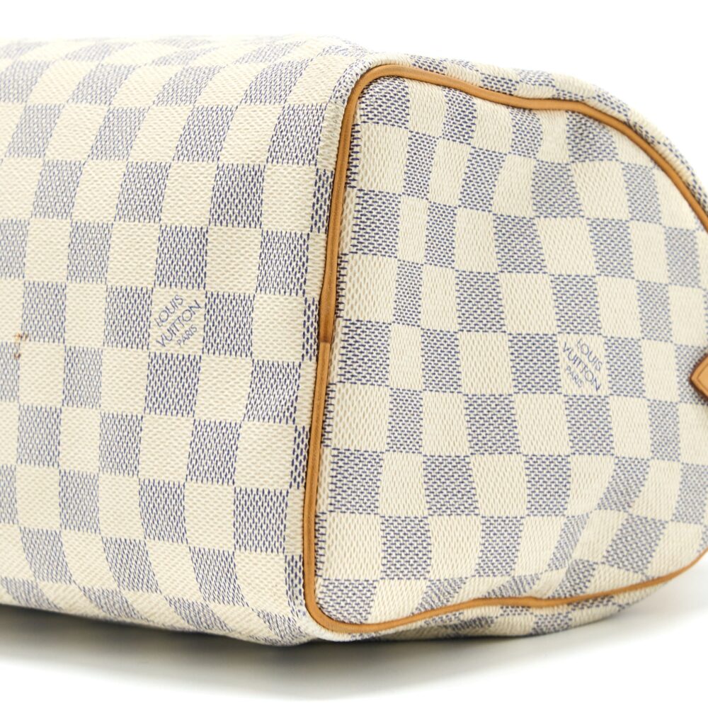 AAA Replica Louis Vuitton LV SPEEDY 25 DAMIER AZUR CANVAS GHW