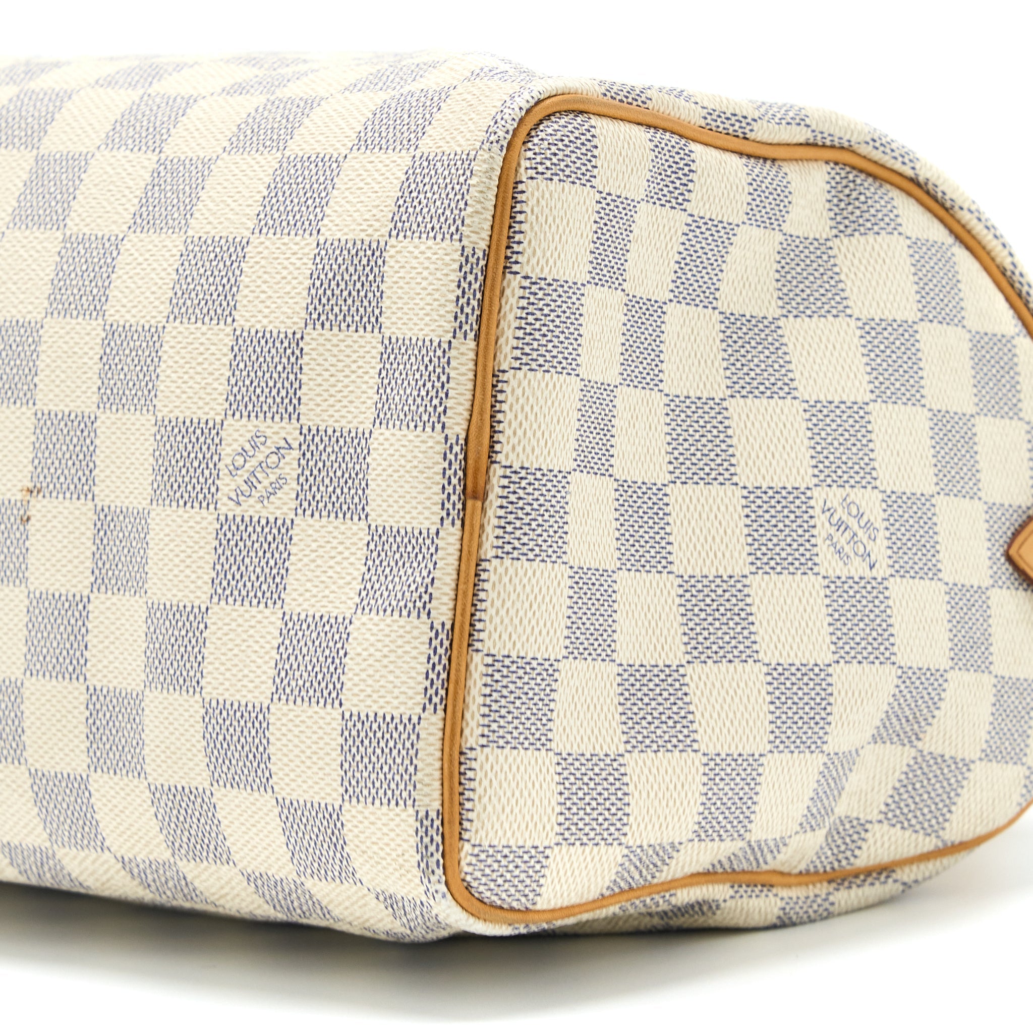 AAA Replica Louis Vuitton LV SPEEDY 25 DAMIER AZUR CANVAS GHW