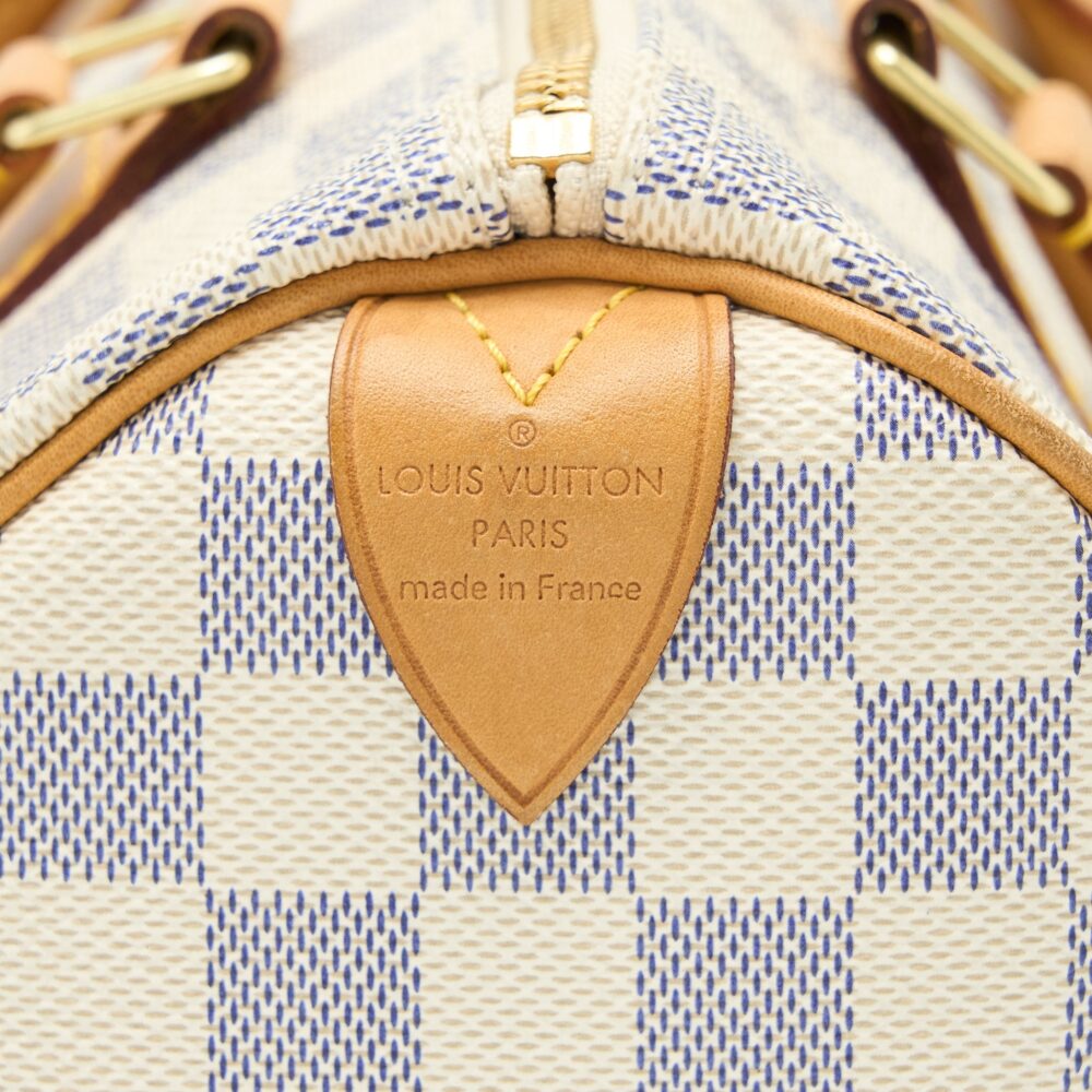 AAA Replica Louis Vuitton LV SPEEDY 25 DAMIER AZUR CANVAS GHW