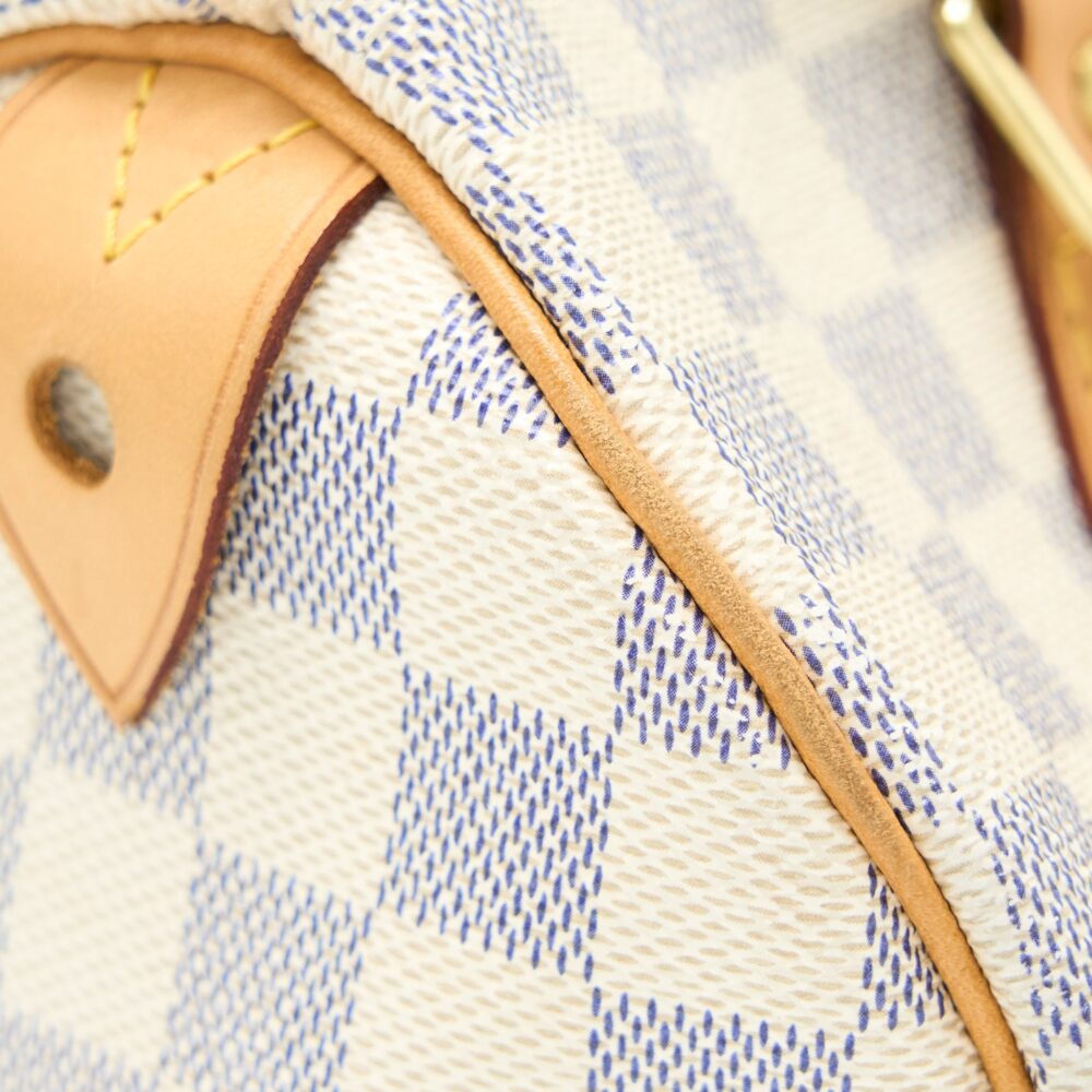 AAA Replica Louis Vuitton LV SPEEDY 25 DAMIER AZUR CANVAS GHW