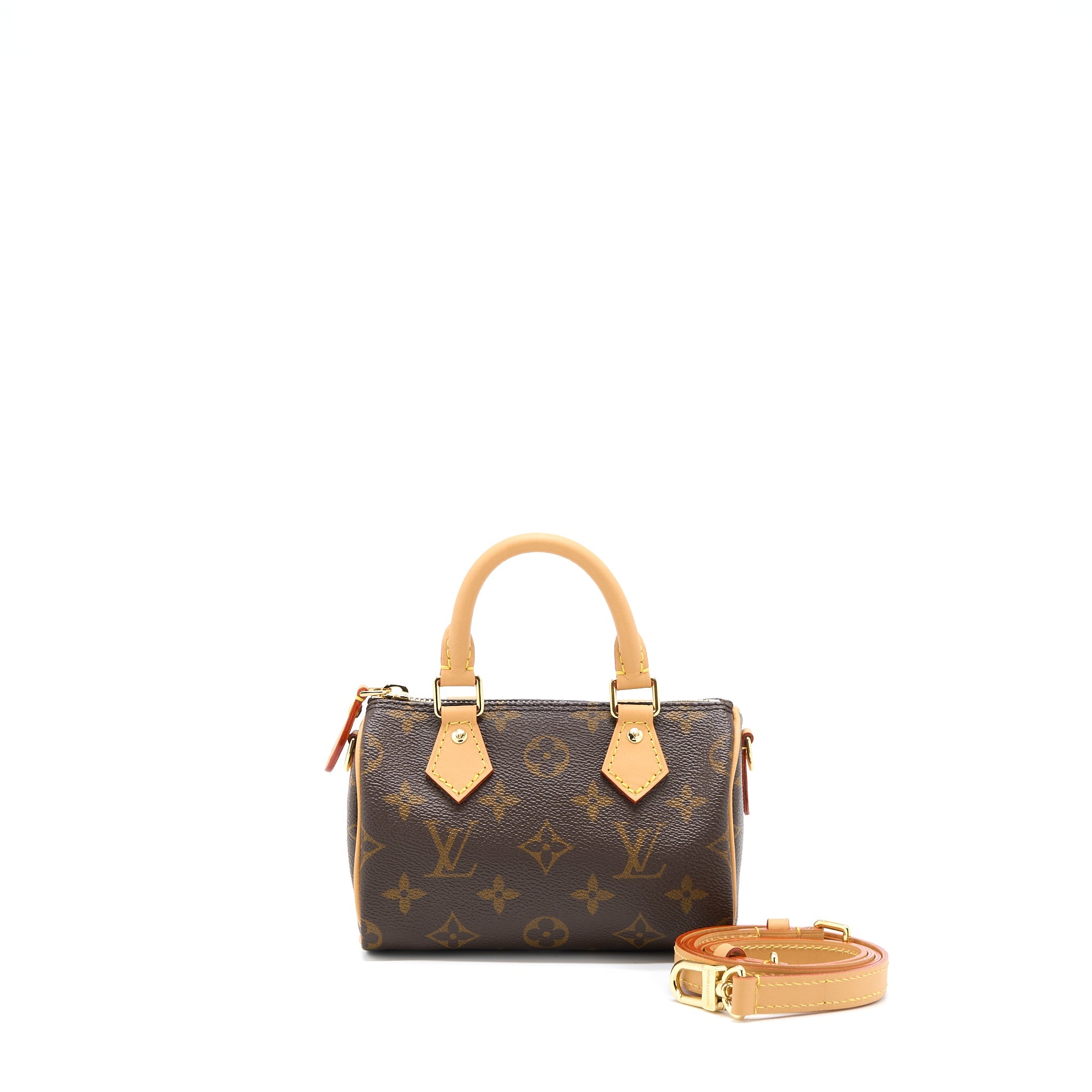 AAA Replica Louis Vuitton LV NEW VERSION NANO SPEEDY MONOGRAM CANVAS GHW