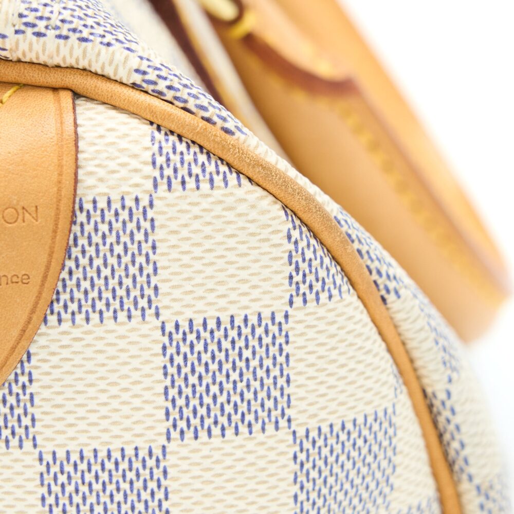 AAA Replica Louis Vuitton LV SPEEDY 25 DAMIER AZUR CANVAS GHW