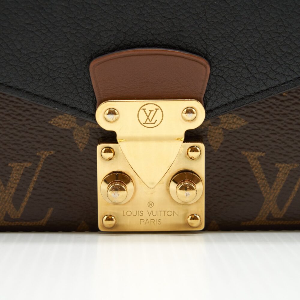 AAA Replica Louis Vuitton LV LONG WALLET BLACK/MONOGRAM CANVAS GHW