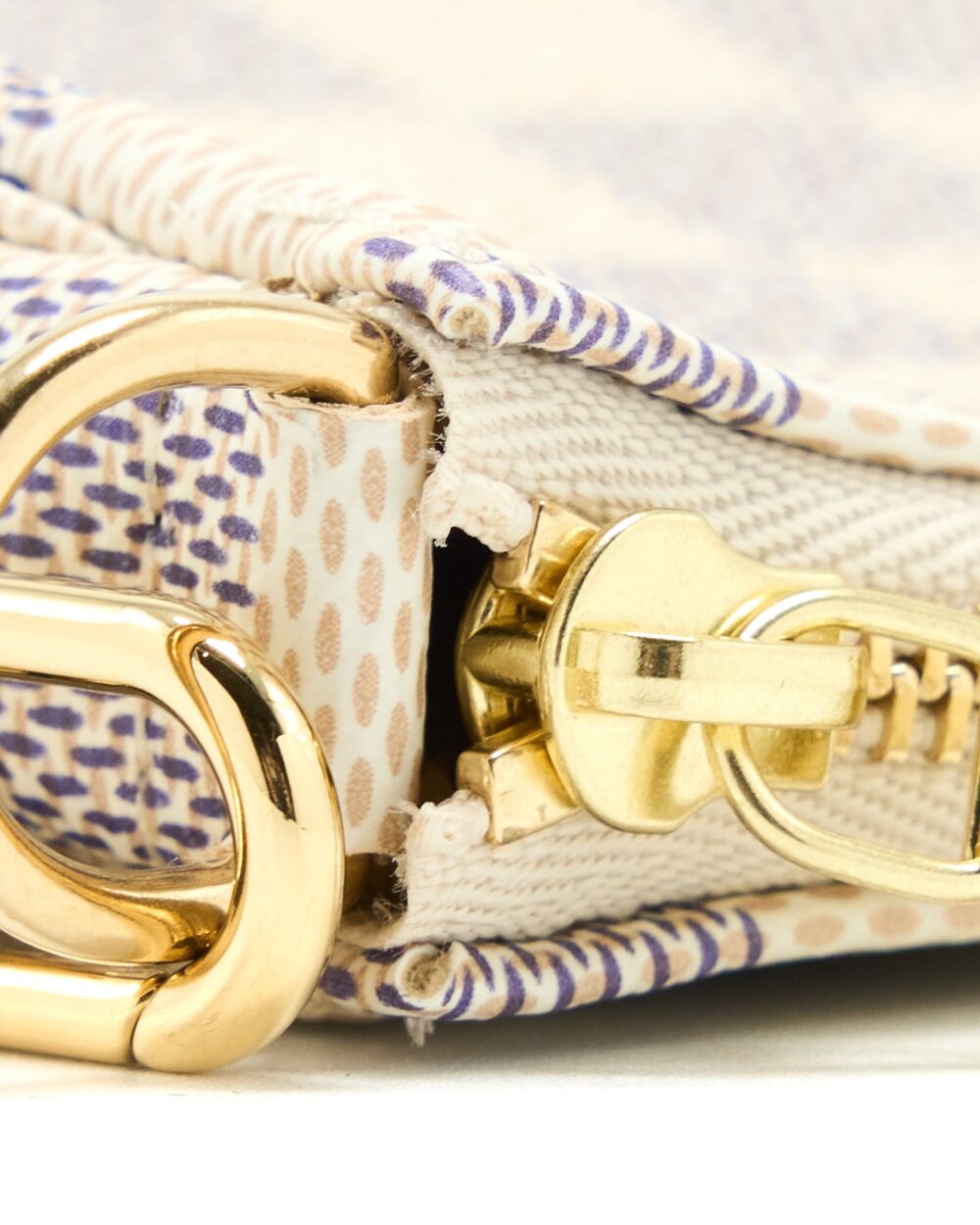AAA Replica Louis Vuitton LV MINI POCHETTE ACCESSORIES DAMIER AZUR CANVAS GHW