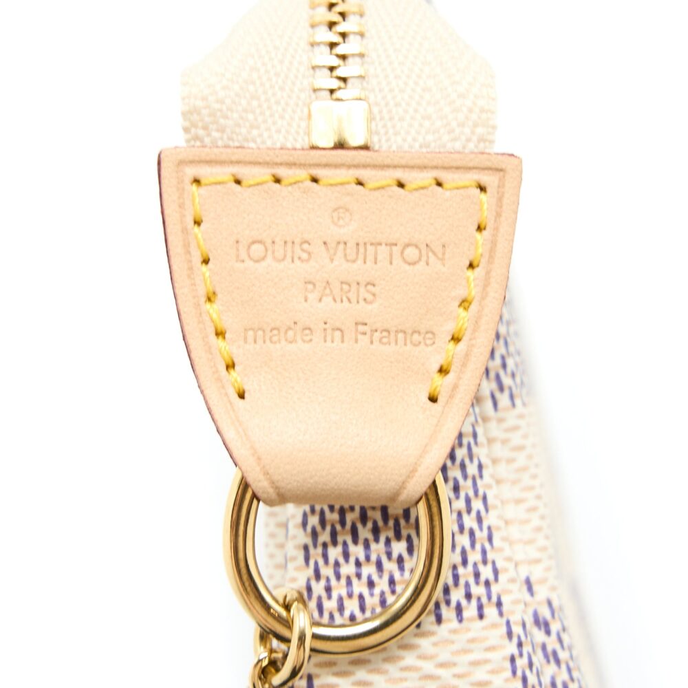 AAA Replica Louis Vuitton LV MINI POCHETTE ACCESSORIES DAMIER AZUR CANVAS GHW