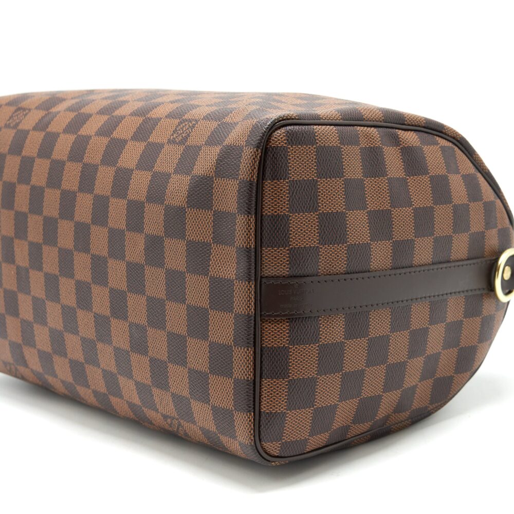 AAA Replica Louis Vuitton LV SPEEDY 30 DAMIER EBENE GHW