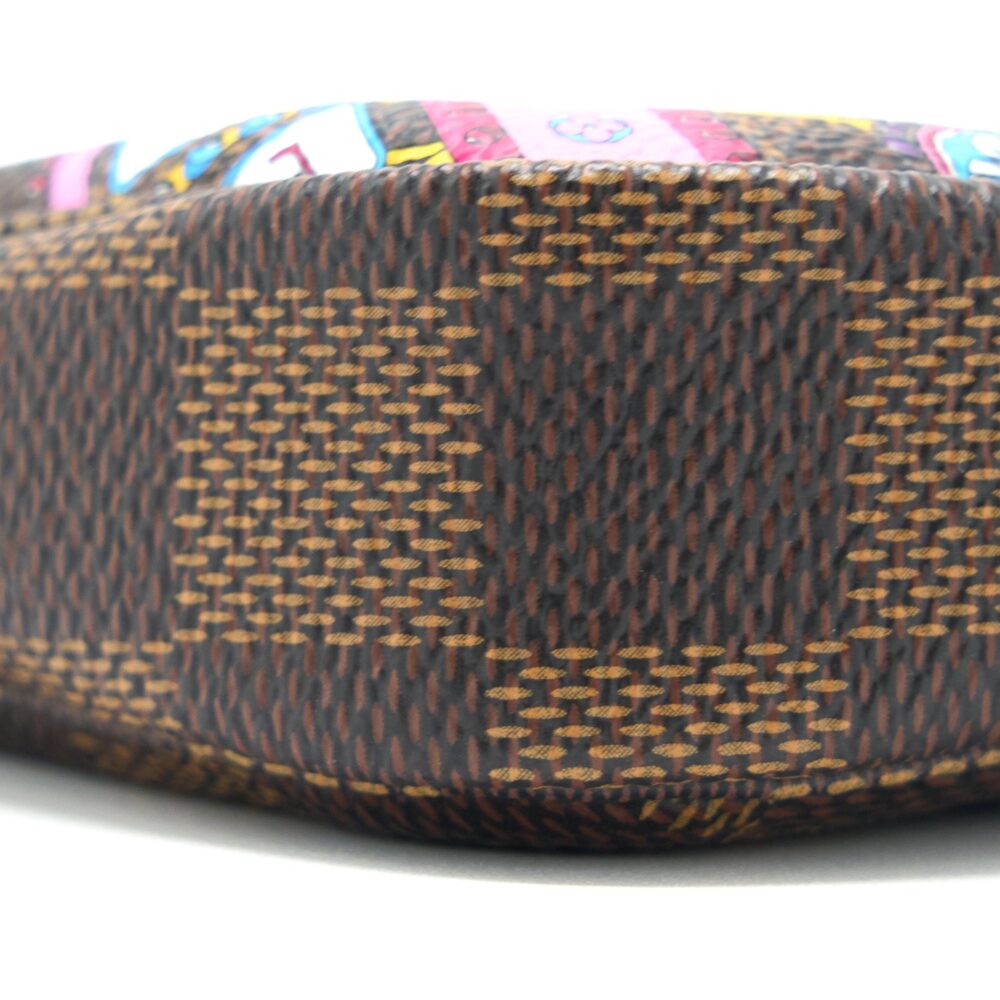 AAA Replica Louis Vuitton LV MINI POCHETTE ACCESSORIES LIMITED VIVIENNE HOLIDAYS DAMIER EBENE CANVAS GHW