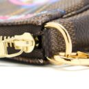 AAA Replica Louis Vuitton LV MINI POCHETTE ACCESSORIES LIMITED VIVIENNE HOLIDAYS DAMIER EBENE CANVAS GHW