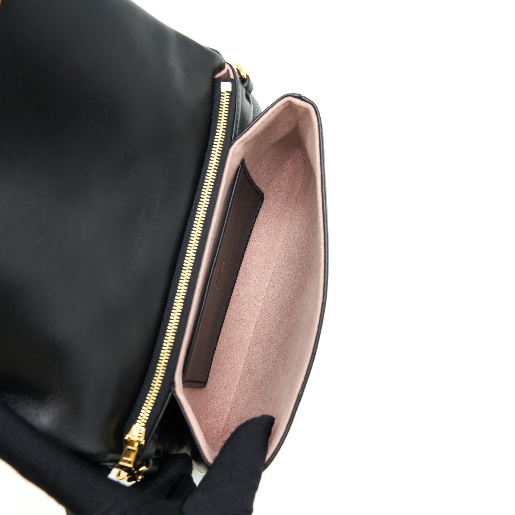 AAA Replica Louis Vuitton LV POCHETTE COUSSIN LAMBSKIN BLACK GHW