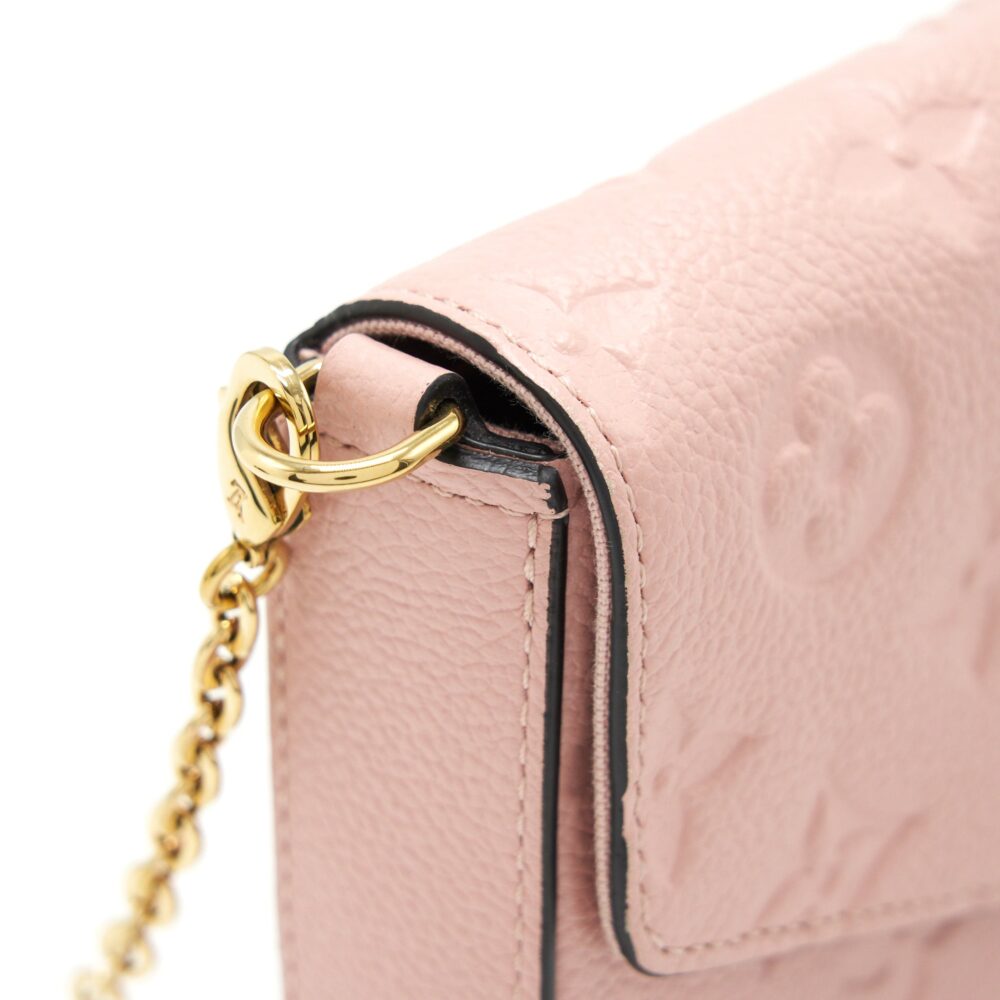 AAA Replica Louis Vuitton LV FELICIE POCHETTE MONOGRAM EMPREINTE ROSE POUDRE