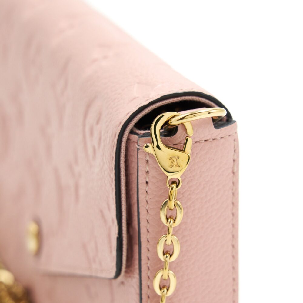 AAA Replica Louis Vuitton LV FELICIE POCHETTE MONOGRAM EMPREINTE ROSE POUDRE
