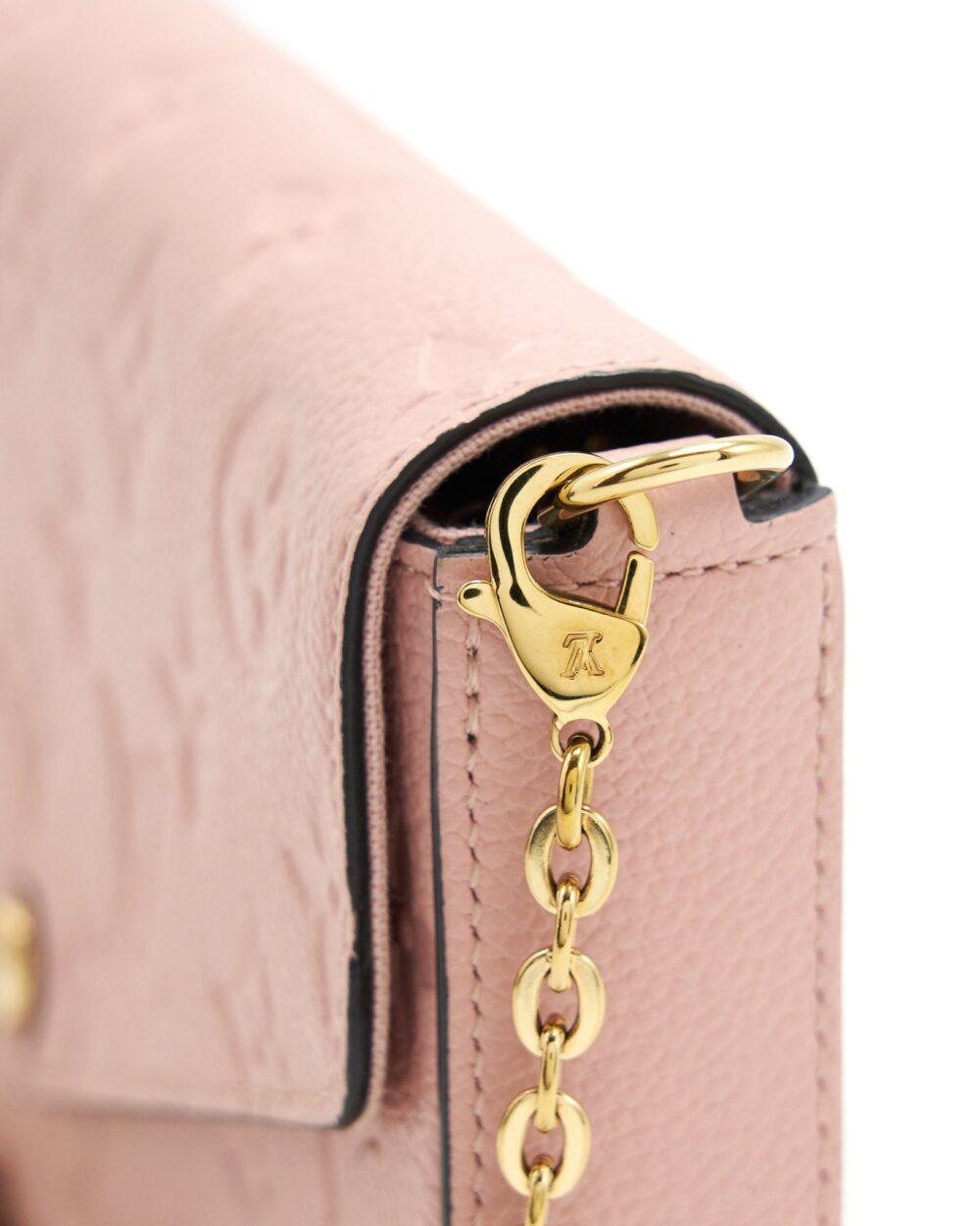 AAA Replica Louis Vuitton LV FELICIE POCHETTE MONOGRAM EMPREINTE ROSE POUDRE