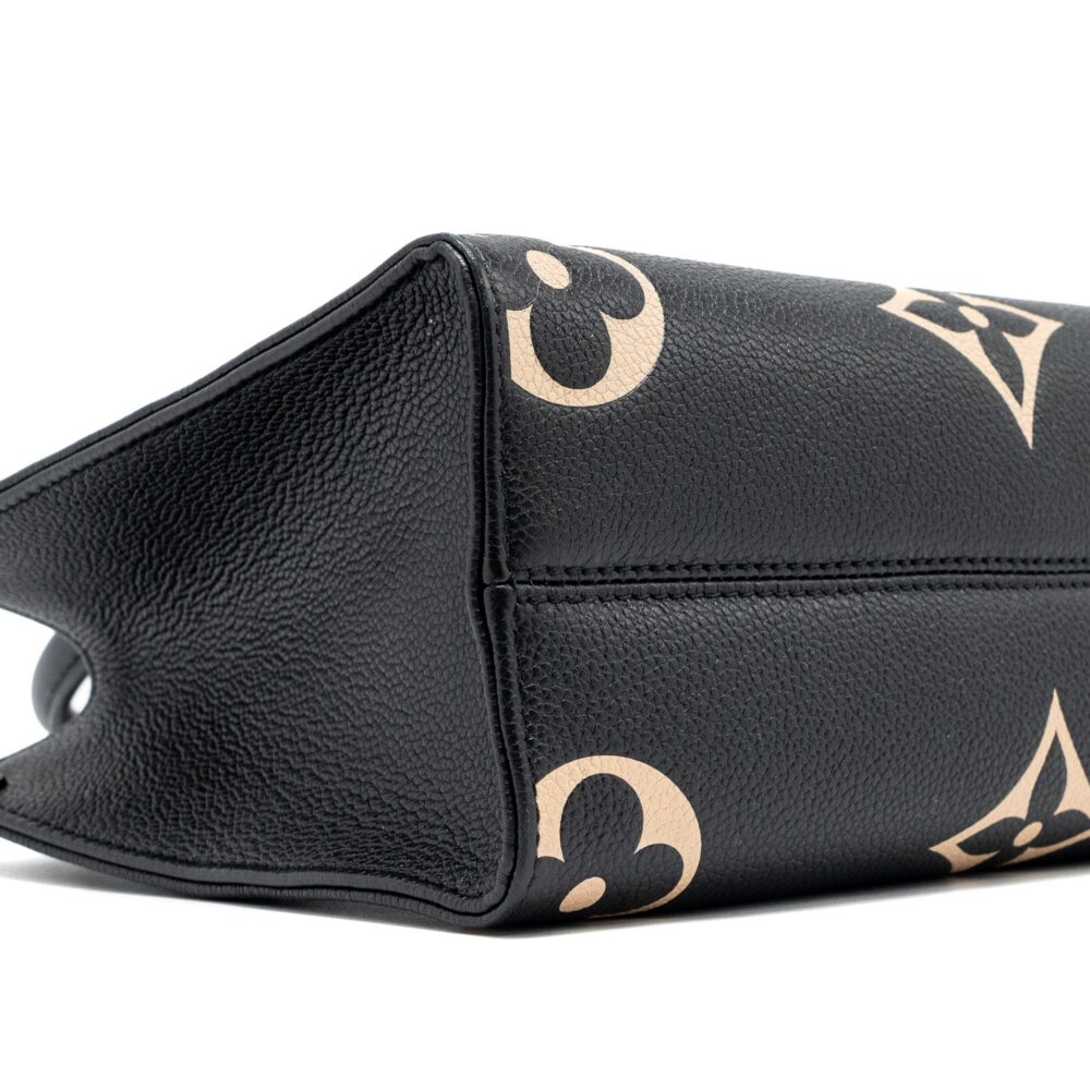 AAA Replica Louis Vuitton LV ONTHEGO PM BICOLOUR MONOGRAM EMPREINTE BLACK/BEIGE GHW
