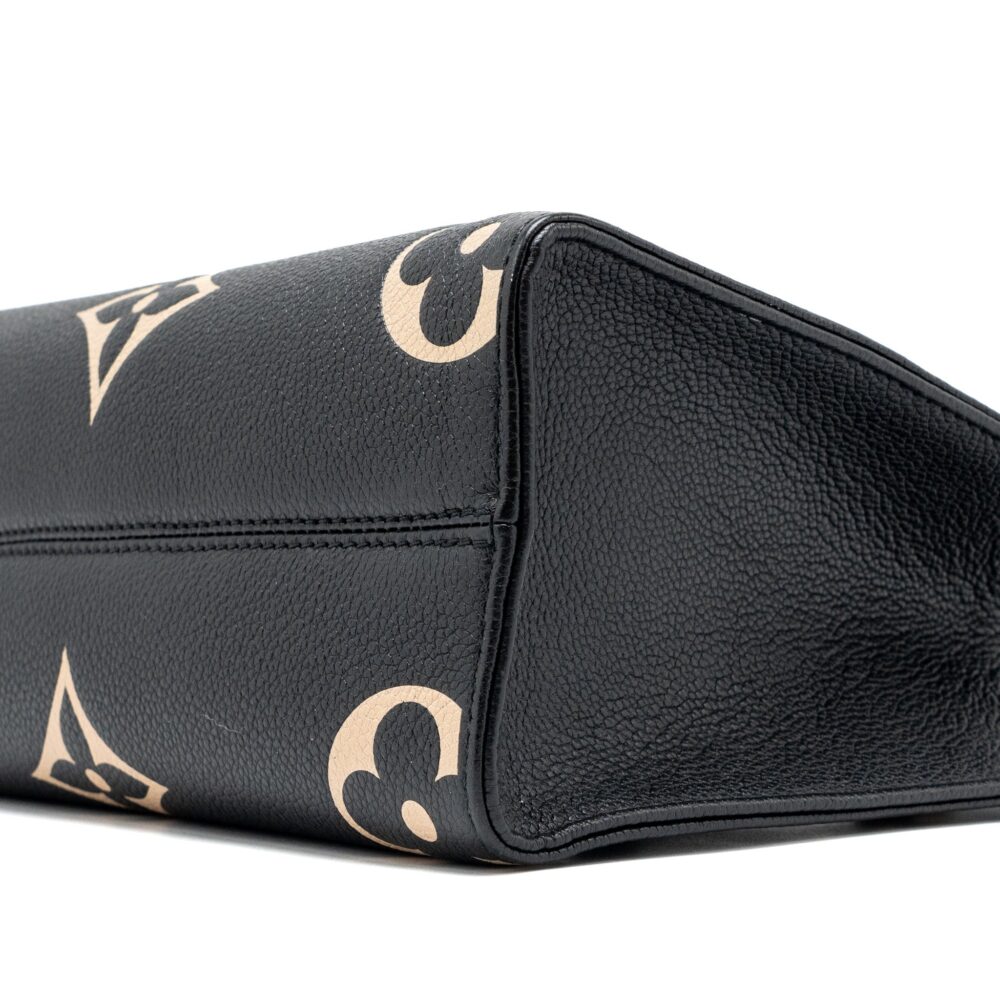AAA Replica Louis Vuitton LV ONTHEGO PM BICOLOUR MONOGRAM EMPREINTE BLACK/BEIGE GHW