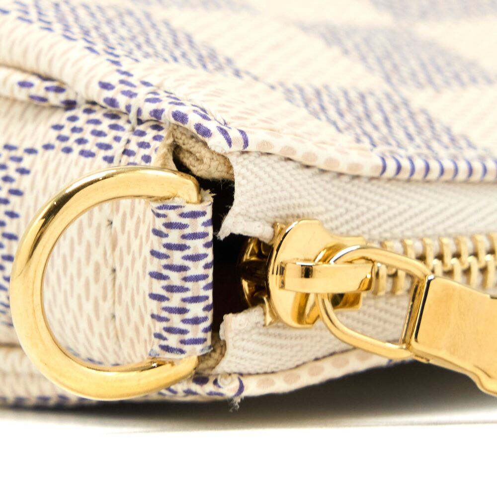 AAA Replica Louis Vuitton LV POCHETTE ACCESSORIES DAMIER AZUR CANVAS GHW (NEW VERSION)