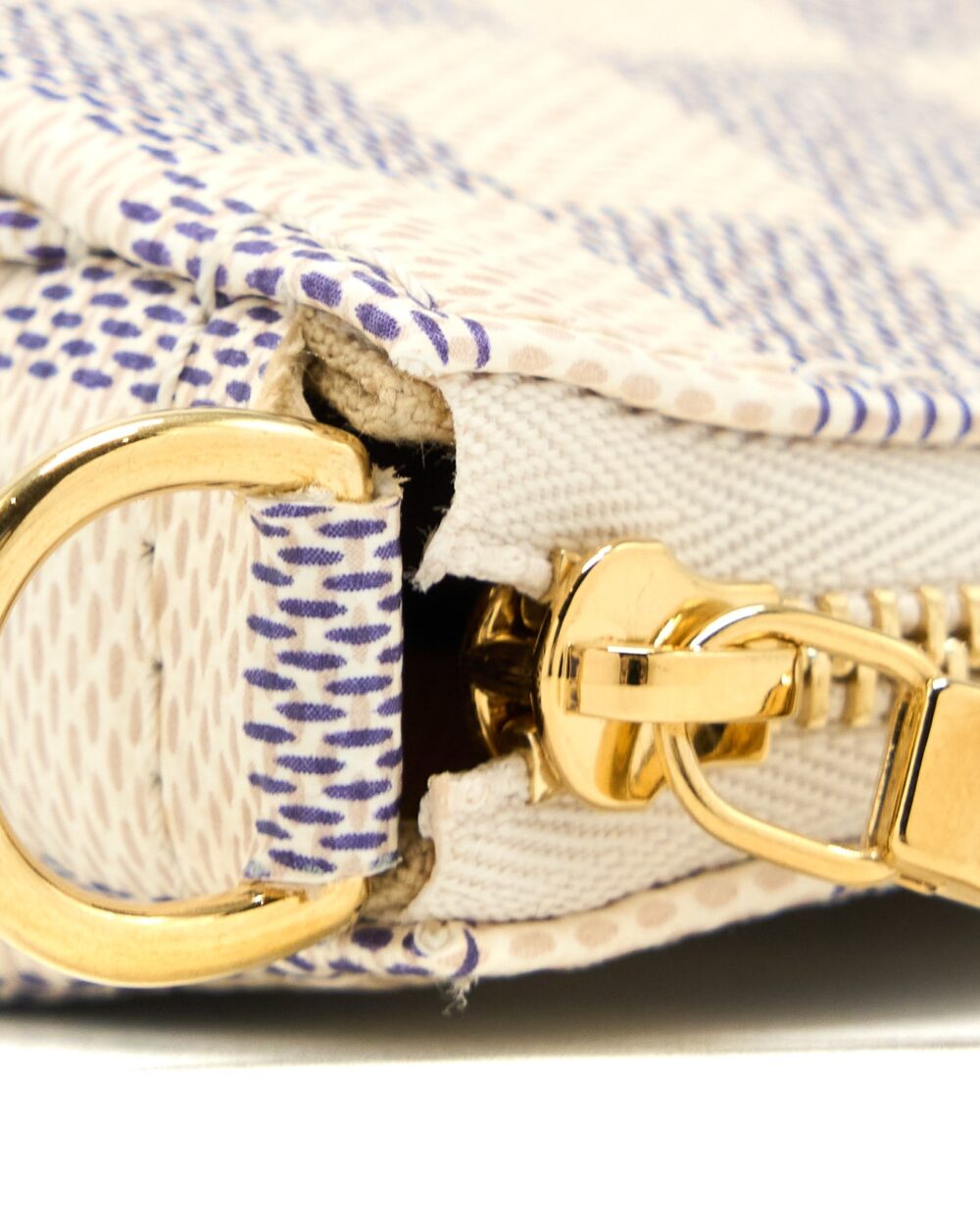 AAA Replica Louis Vuitton LV POCHETTE ACCESSORIES DAMIER AZUR CANVAS GHW (NEW VERSION)
