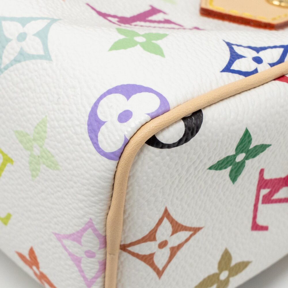 AAA Replica Louis Vuitton LV TAKASHI MURAKAMI NANO SPEEDY MULTICOLOURED MONOGRAM CANVAS WHITE GHW