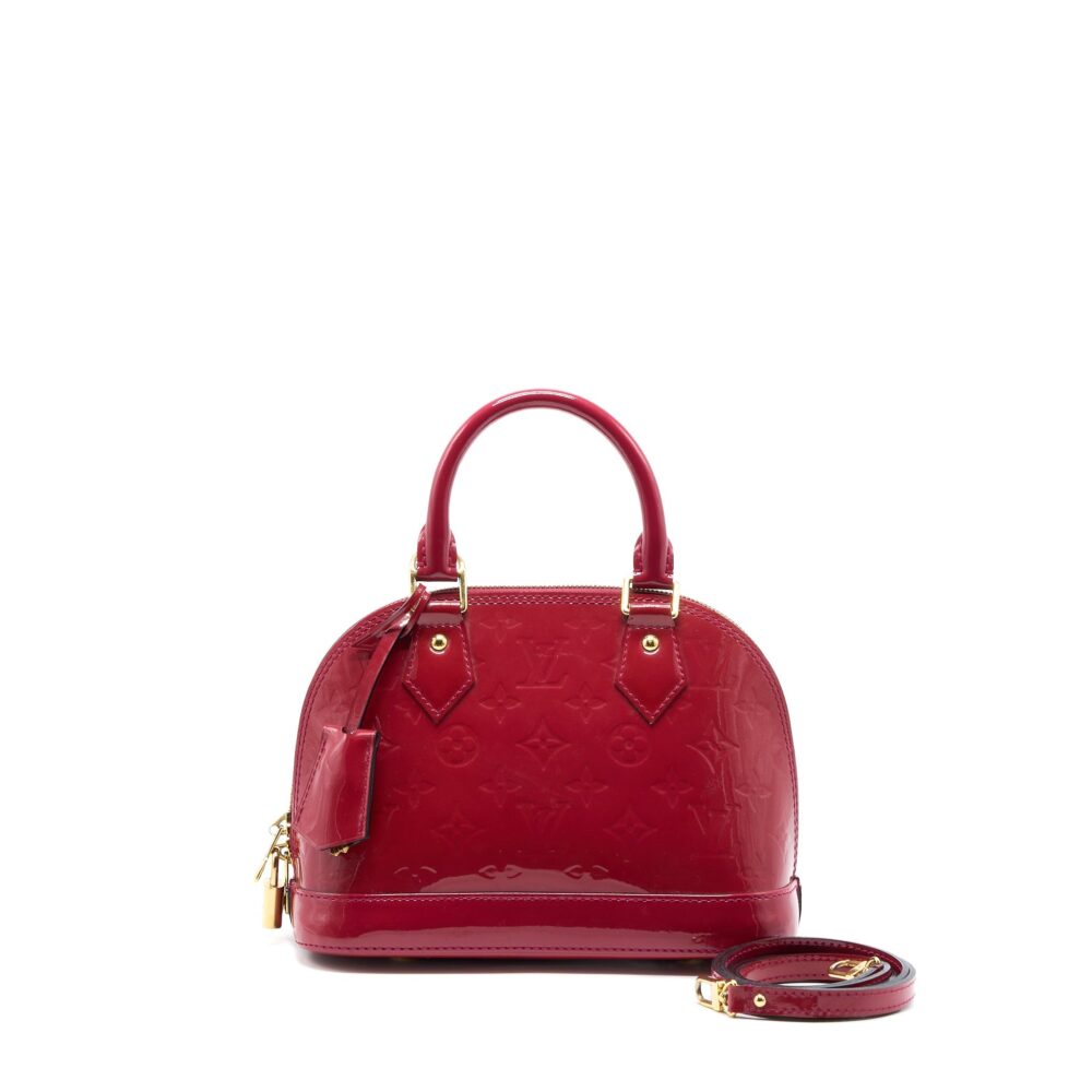 AAA Replica Louis Vuitton LV ALMA BB VERNIS ROSE INDIAN GHW