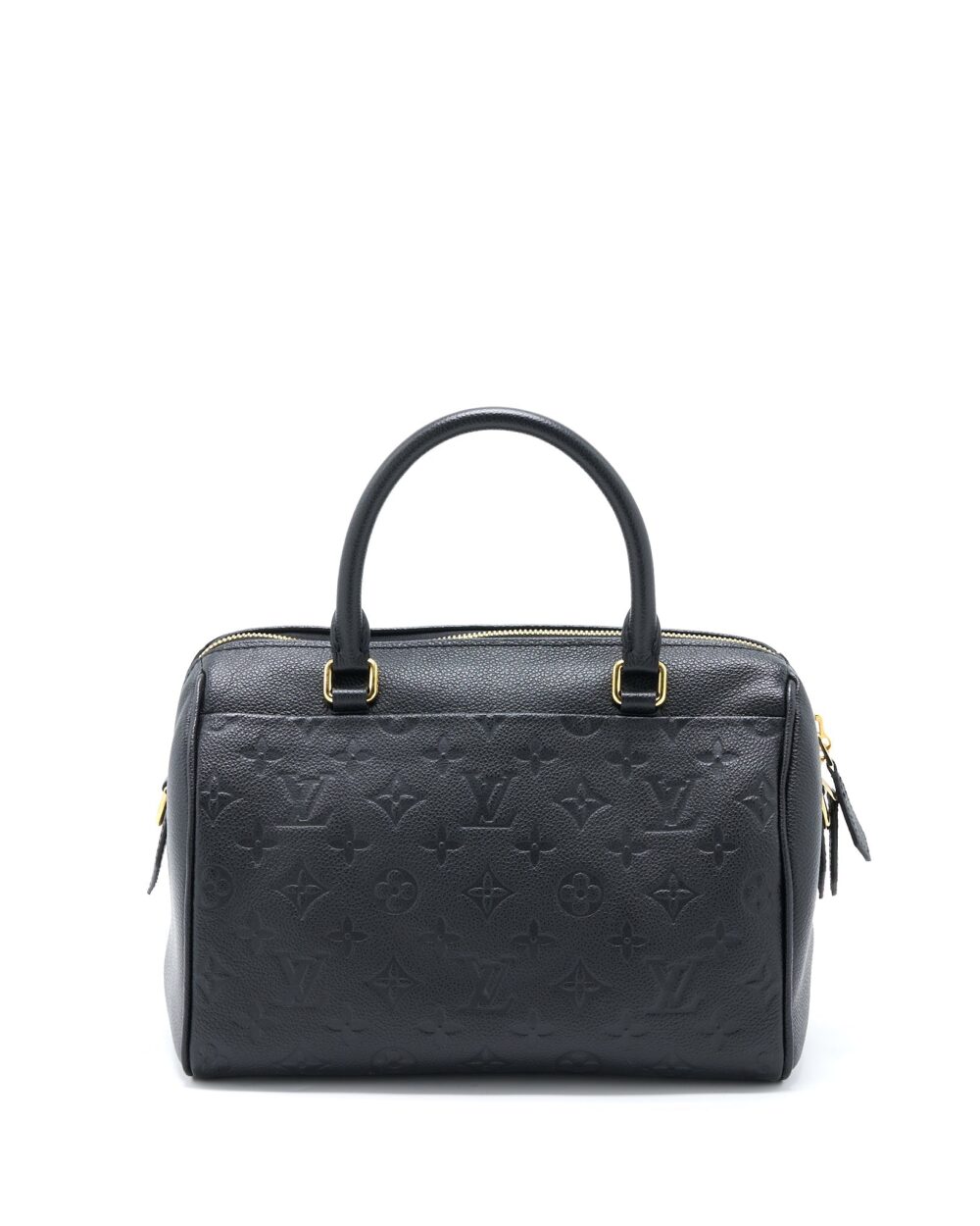 AAA Replica Louis Vuitton LV SPEEDY 25 BANDOULIERE MONOGRAM EMPREINTE BLACK GHW