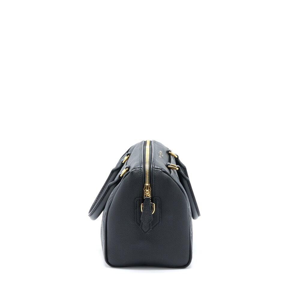 AAA Replica Louis Vuitton LV SPEEDY 25 BANDOULIERE MONOGRAM EMPREINTE BLACK GHW