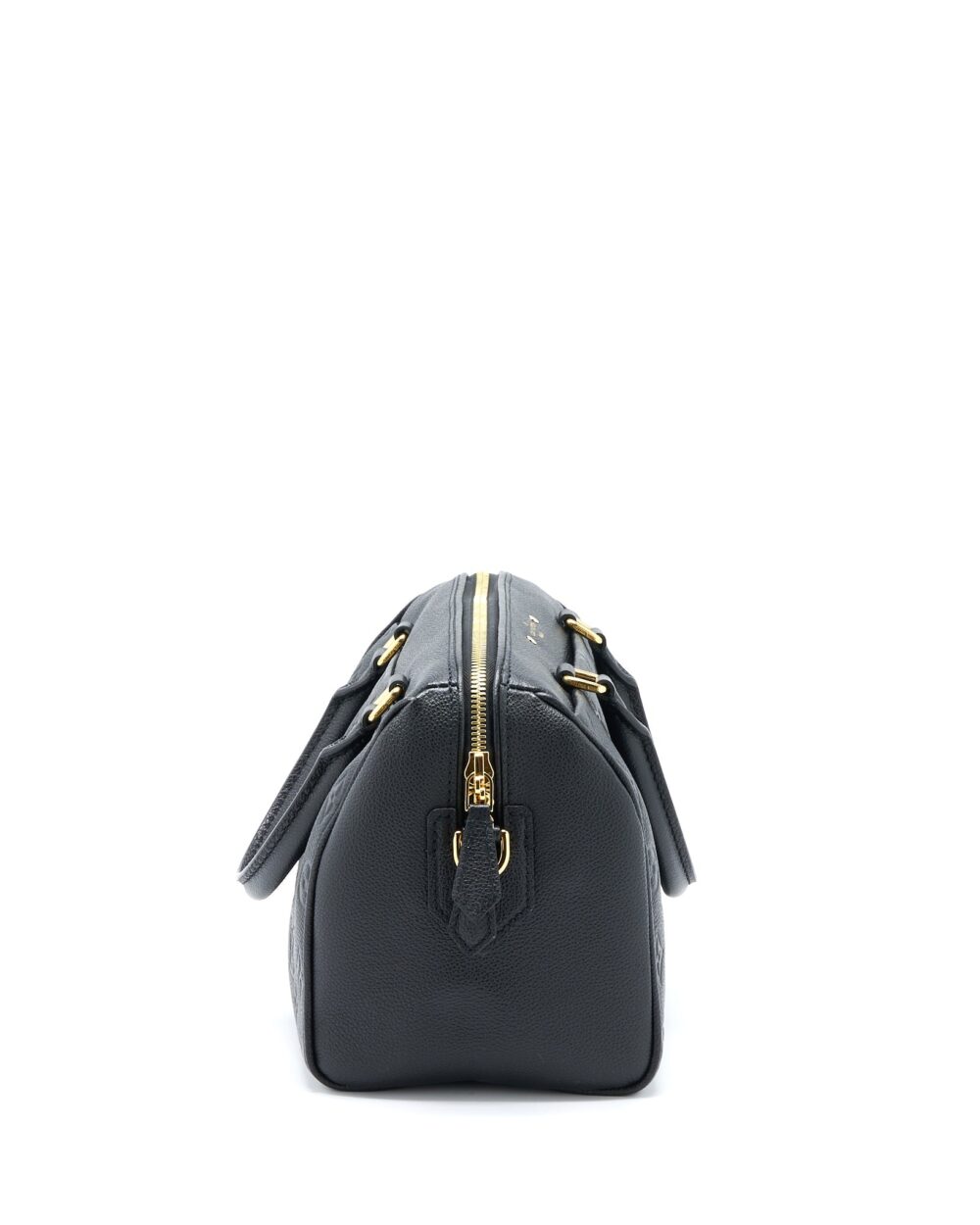 AAA Replica Louis Vuitton LV SPEEDY 25 BANDOULIERE MONOGRAM EMPREINTE BLACK GHW