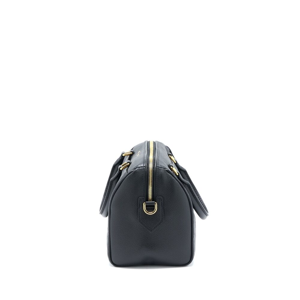 AAA Replica Louis Vuitton LV SPEEDY 25 BANDOULIERE MONOGRAM EMPREINTE BLACK GHW