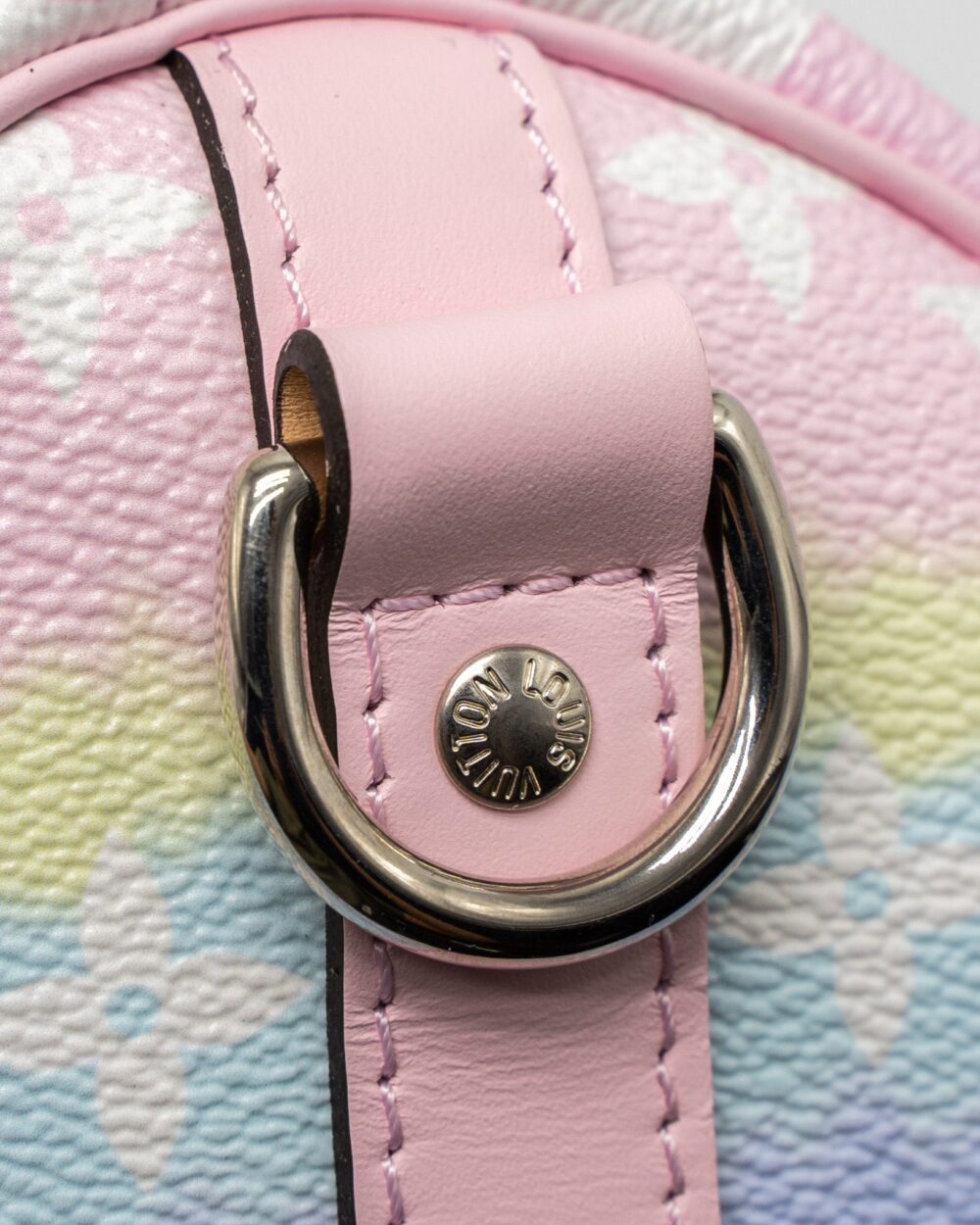 AAA Replica Louis Vuitton LV SPEEDY BANDOULIERE 30 MONOGRAM ESCAL GIANT CANVAS PASTEL PINK SHW
