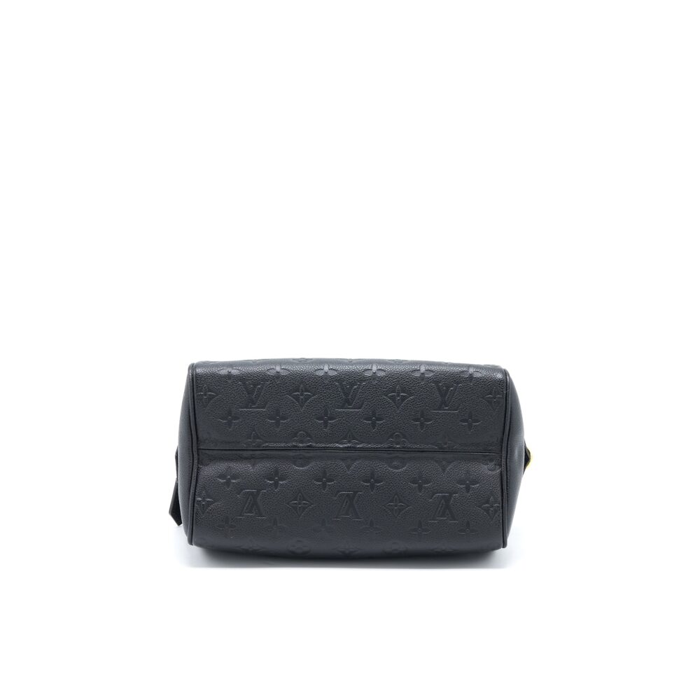 AAA Replica Louis Vuitton LV SPEEDY 25 BANDOULIERE MONOGRAM EMPREINTE BLACK GHW
