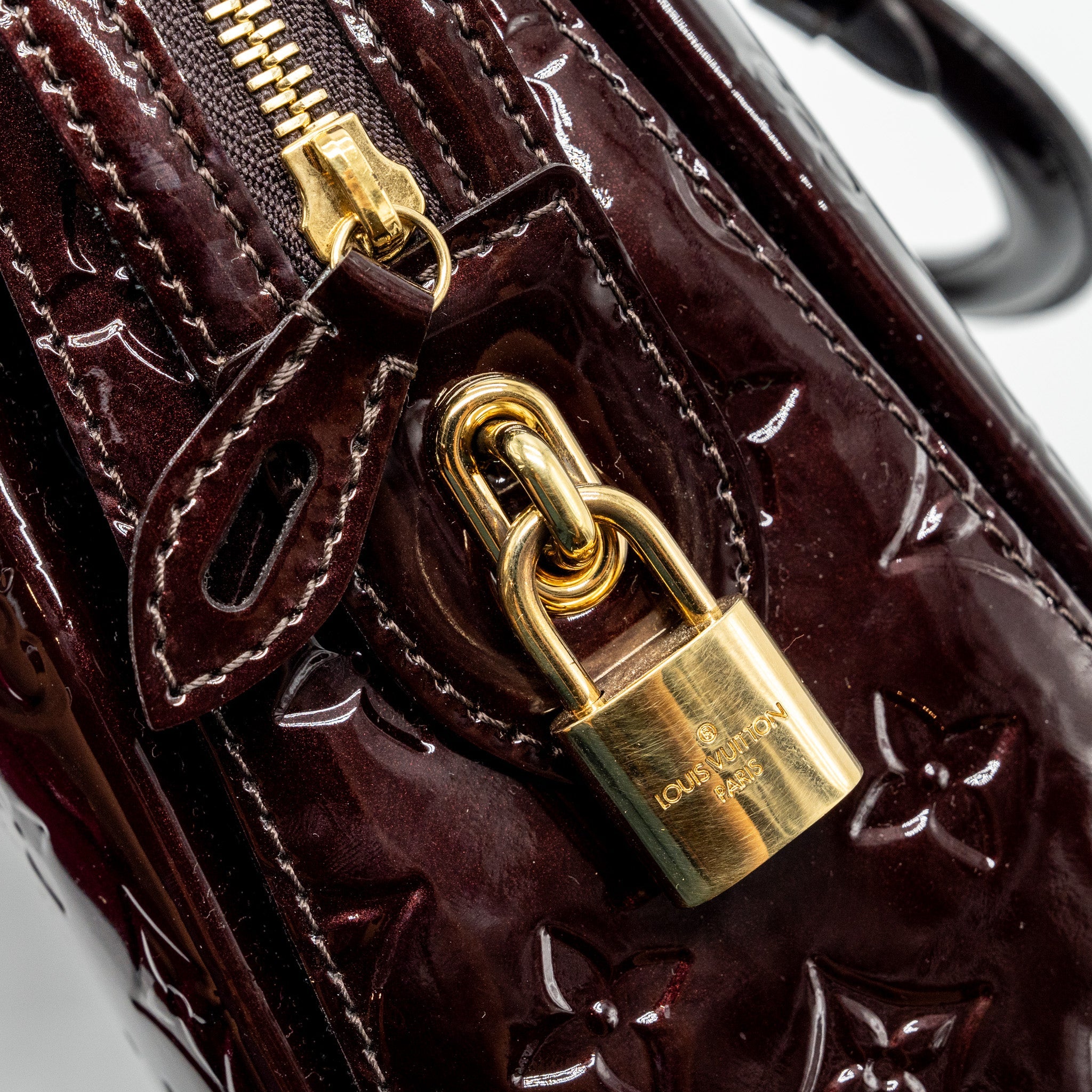 AAA Replica Louis Vuitton LV LARGE ZIP TOTE BAG PATENT LEATHER AMATANTE GHW